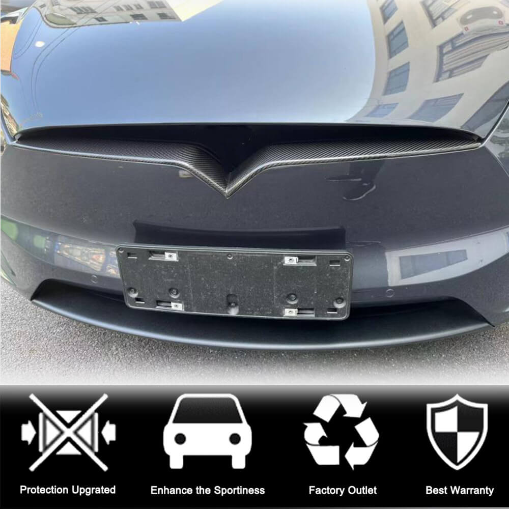 Tesla Model X 2016-2022 Front Bumper Grille Carbon Fiber