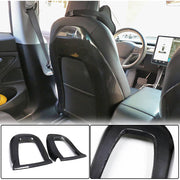 Tesla Model Y 2020+ Racing Seat Back Cover Dry Carbon Fiber