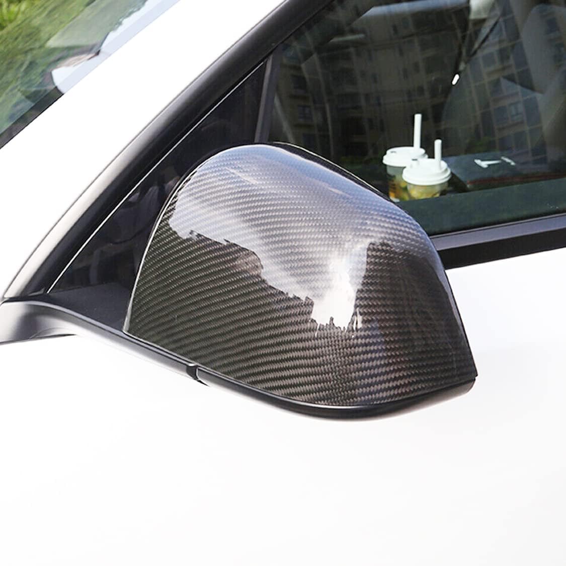 Tesla Model Y Sport Utility 2020UP Mirror Covers LHD Pair Dry Carbon Fiber