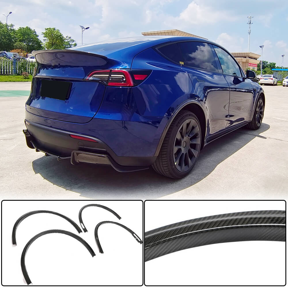 Tesla Model Y Wheel Arch Fender Flares Dry Carbon Fiber