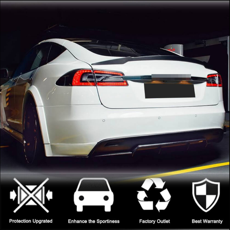Tesla Model S 2012-2024 Rear Trunk Spoiler Carbon Fiber/FRP