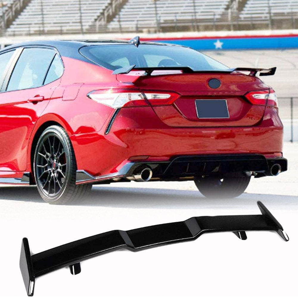 Toyota 8th Gen Camry LE SE XLE XSE 2018-2022 & for Honda Accord 10th Gen Rear Trunk Spoiler Glossy Black