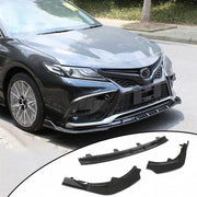 Glossy Black ABS Front Bumper Lip Splitter for Toyota Camry SE, XSE & Hybrid 2021-2023