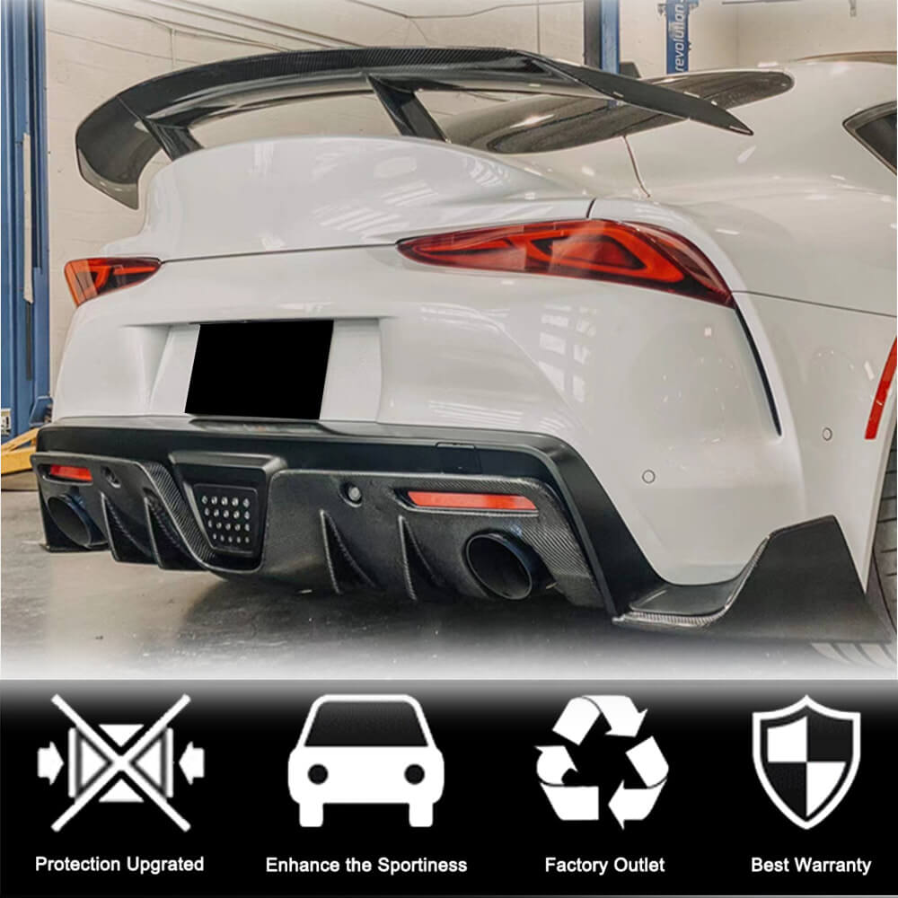 Toyota GR Supra A90 A91 2020-2023 Rear Bumper Splitters Carbon Fiber