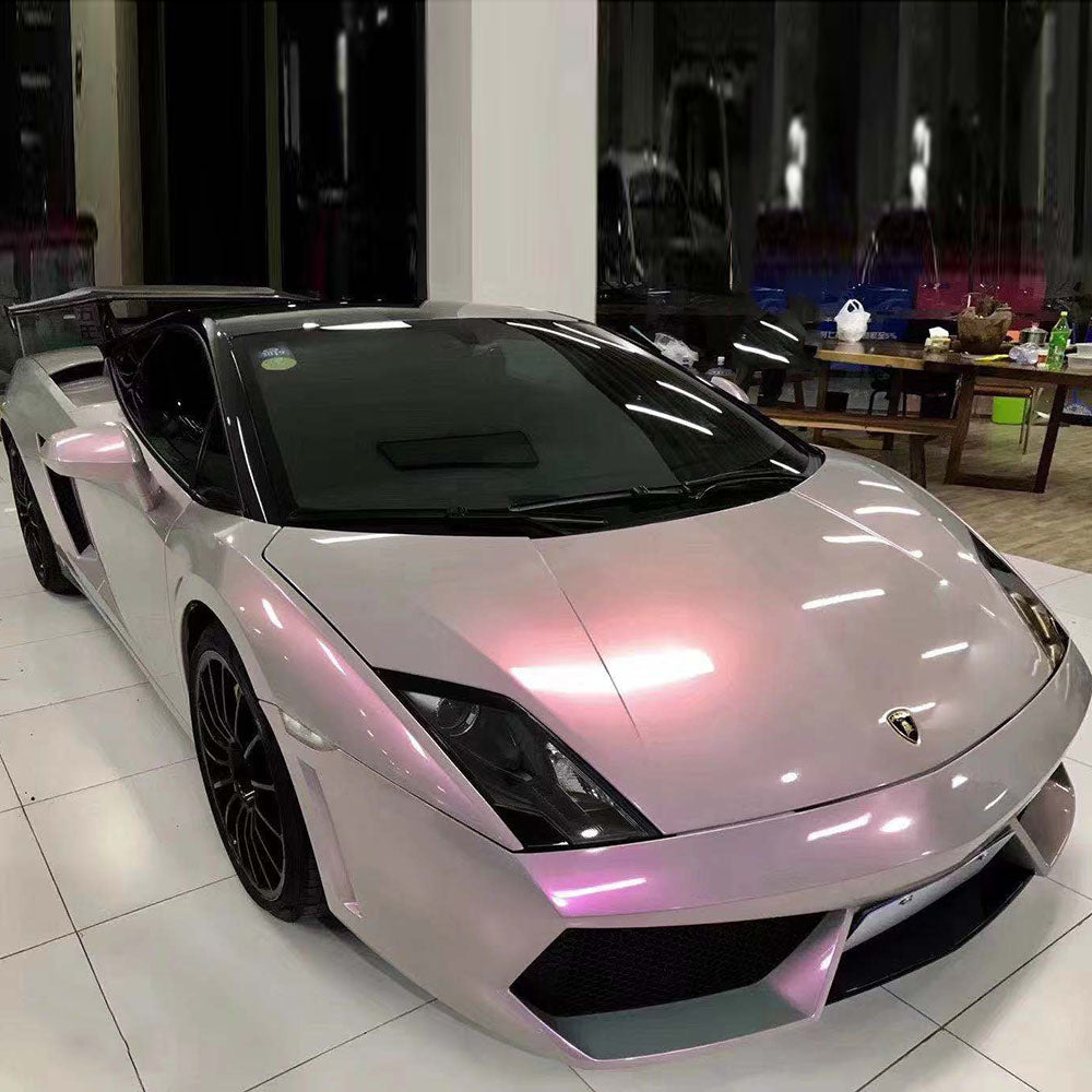 Twin Color Shift Wrap Metallic Stone Grey Pink