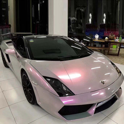 Twin Color Shift Wrap Metallic Stone Grey Pink
