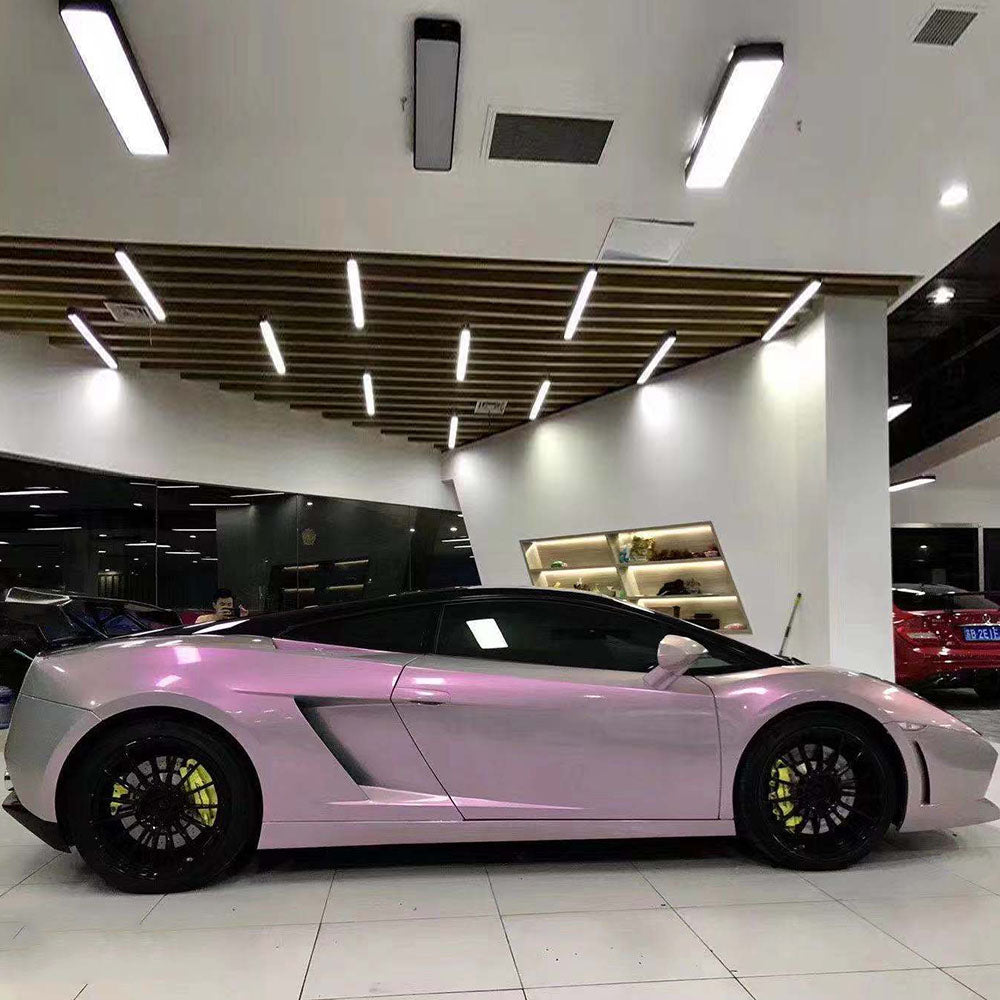 Twin Color Shift Wrap Metallic Stone Grey Pink