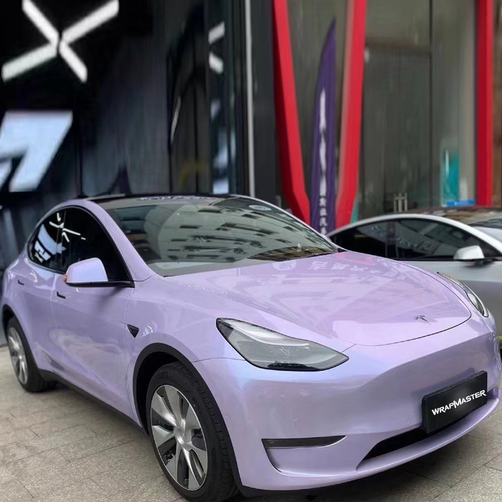 Twin Color Metallic Color Shift Wrap Silver Purple