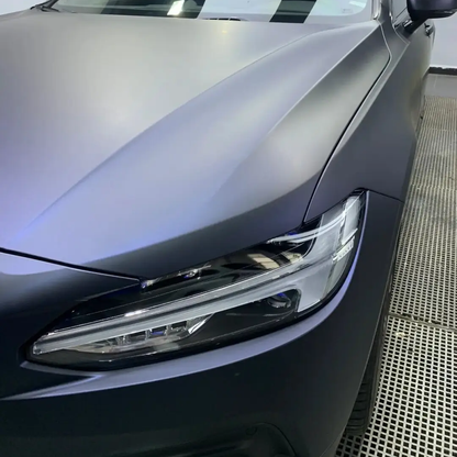 Ultral-matte Metallic Black Blue Wrap Vinyl Car