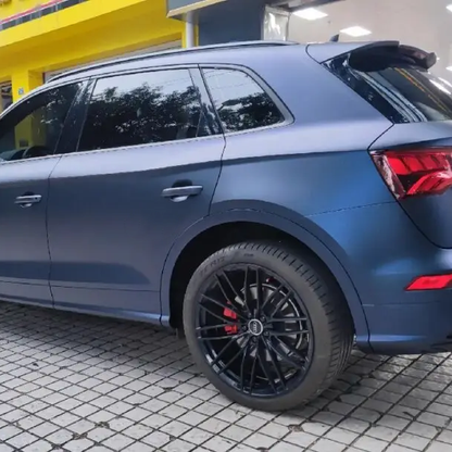 Ultral-matte Metallic Black Blue Wrap Vinyl Car