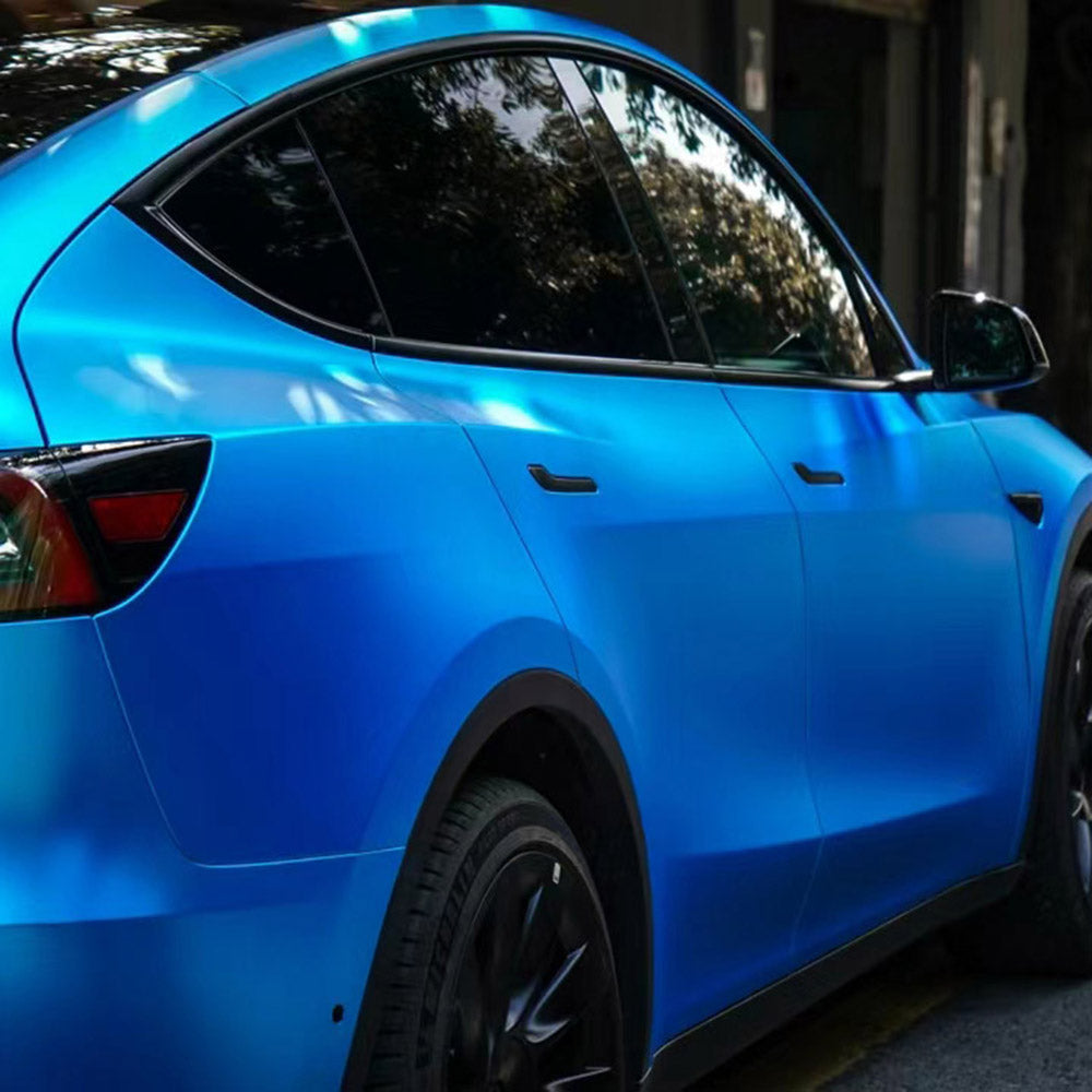 Matte Chrome Blue Vinyl Wrap