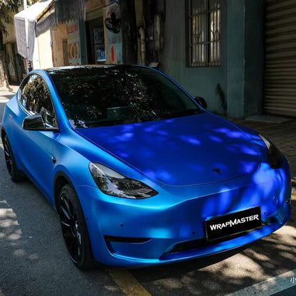 Matte Chrome Blue Vinyl Wrap