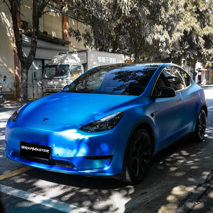 Matte Chrome Blue Vinyl Wrap
