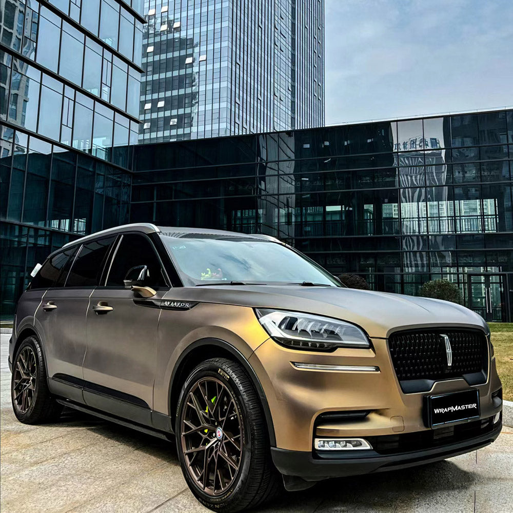 Ultral-matte Metallic Night Gold Car Vinyl