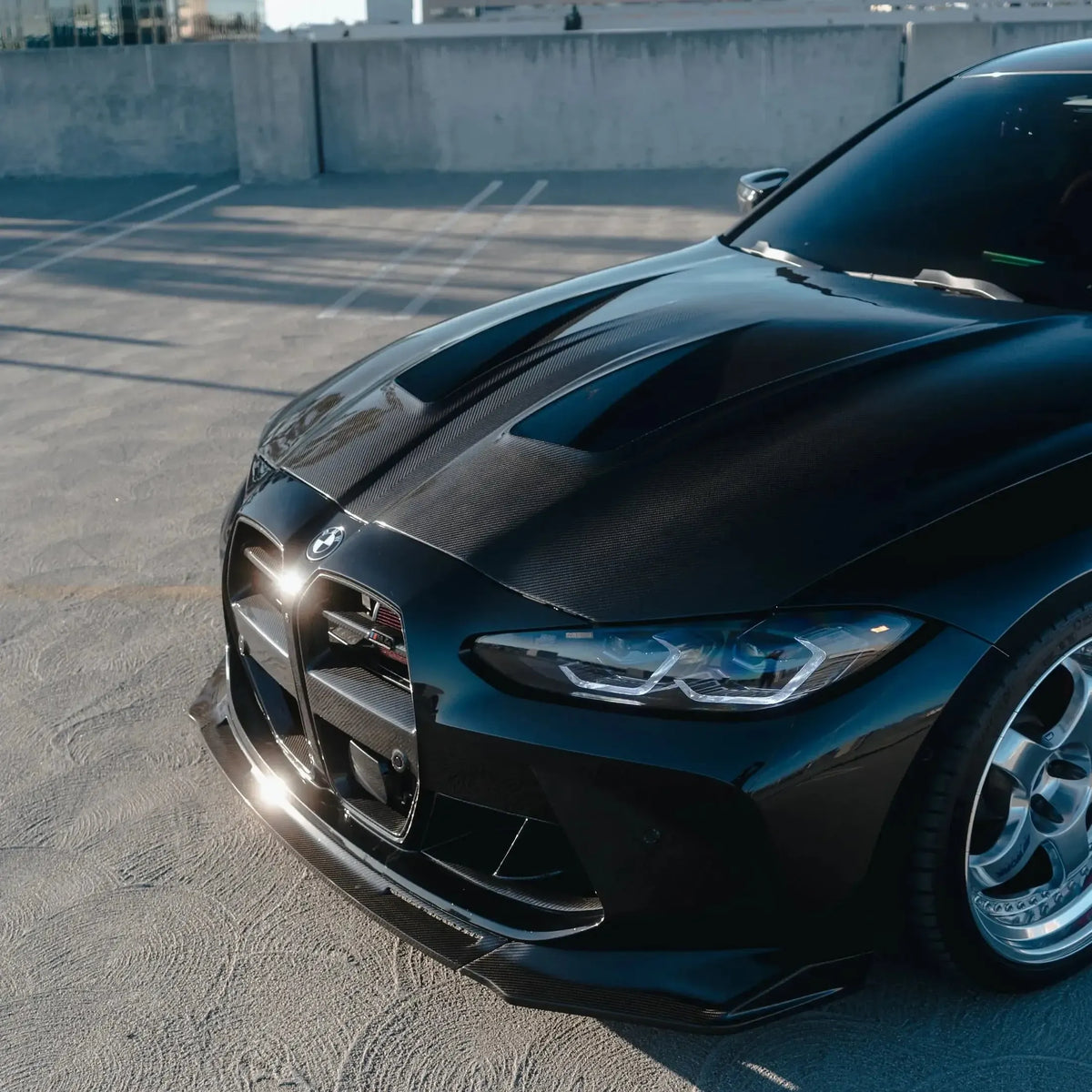 BMW G80 M3 / G82 G83 M4 V Style 3-Piece Carbon Fiber Front Lip