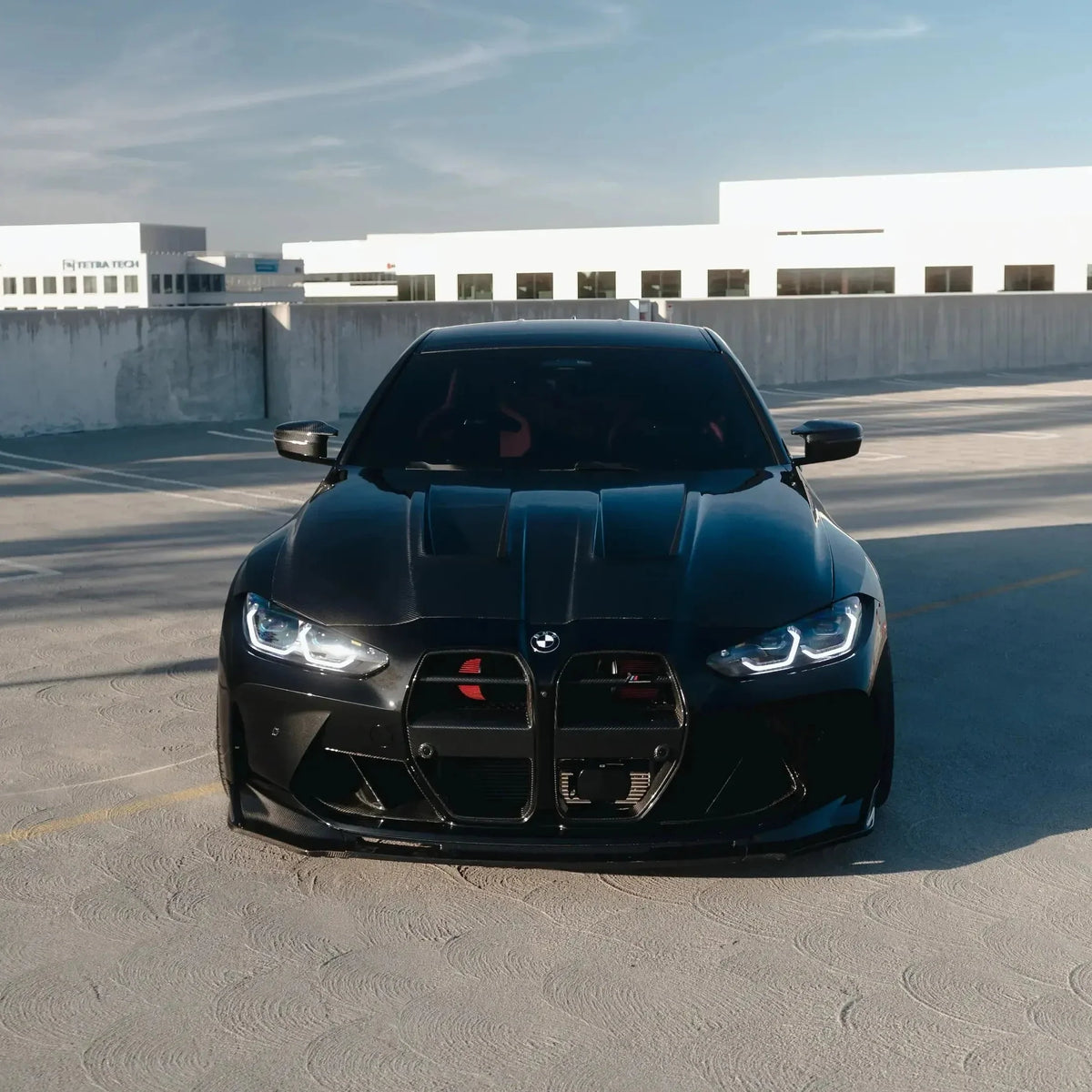 BMW G80 M3 / G82 G83 M4 V Style 3-Piece Carbon Fiber Front Lip