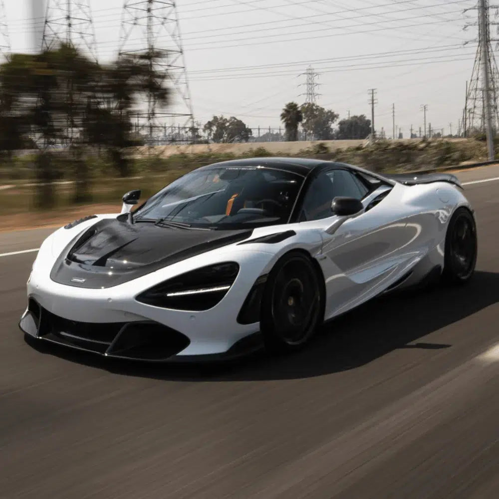 V Style One-Piece Dry Carbon Front Lip for 2017-UP McLaren 720S