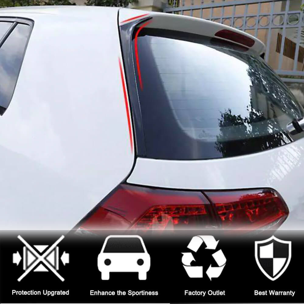 Volkswagen VW Golf 7 7.5 MK7 MK7.5 2014-2019 Rear Roof Side Window Vent Spoiler | Non-GTI Non-R Carbon Fiber/ABS
