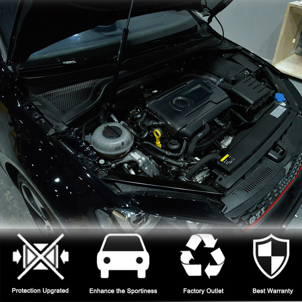 For Volkswagen VW Golf 7 MK7 GTI R Carbon Fiber Engine Hood Cover Caps