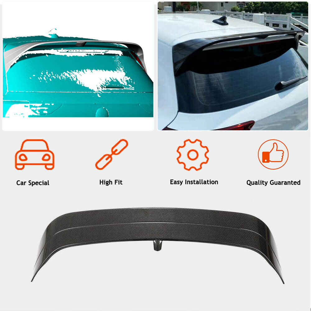 Volkswagen VW Golf 8 MK8 GTI R 2021-2023 Rear Roof Spoiler Carbon Fiber