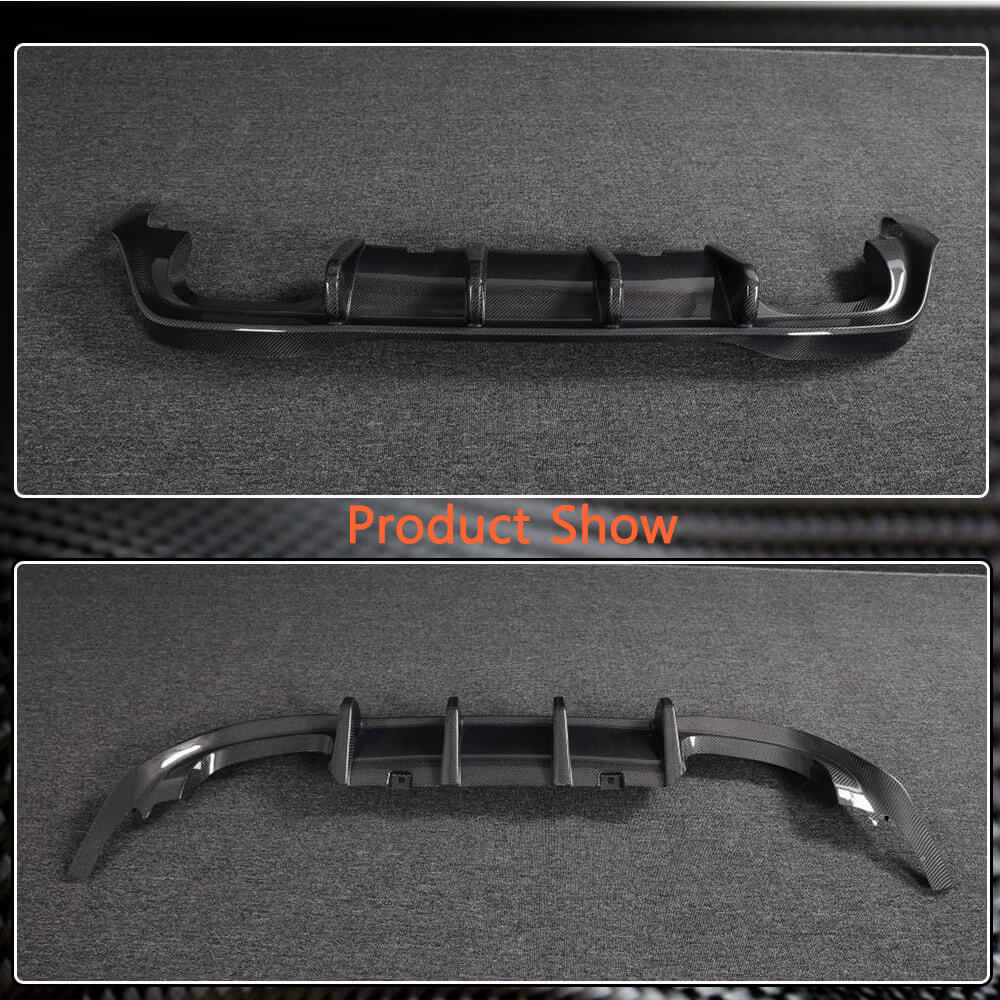 Volkswagen VW Golf 8 MK8 R 2021+ Rear Bumper Diffuser Carbon Fiber