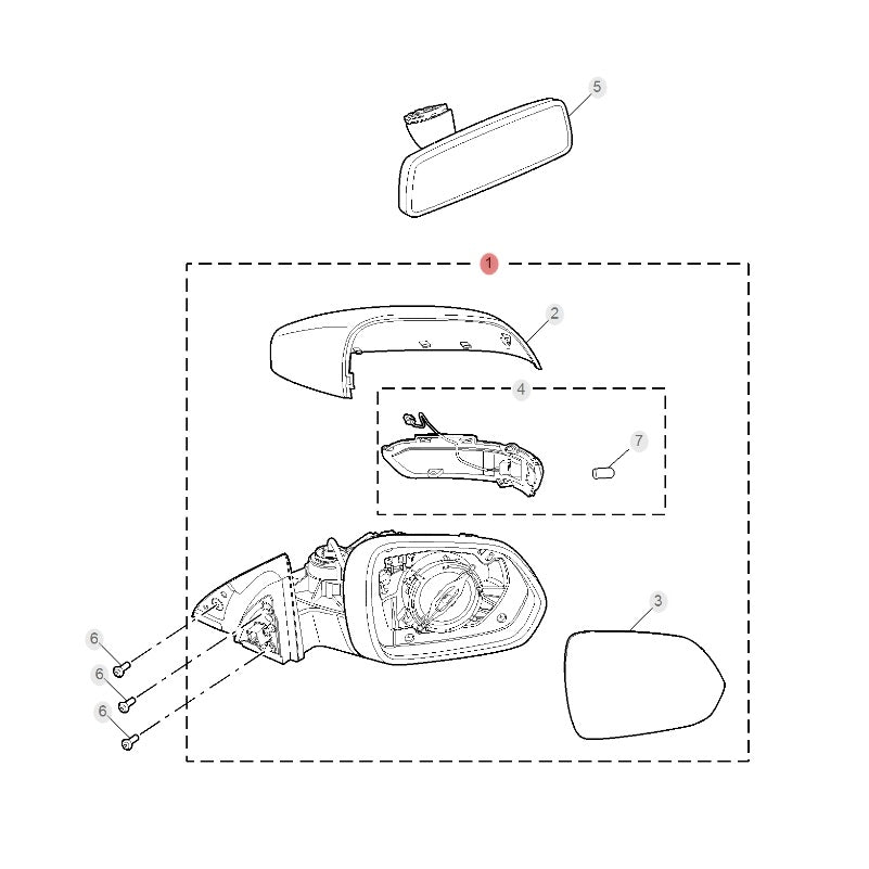 Car Rearview Mirror For MG ZS