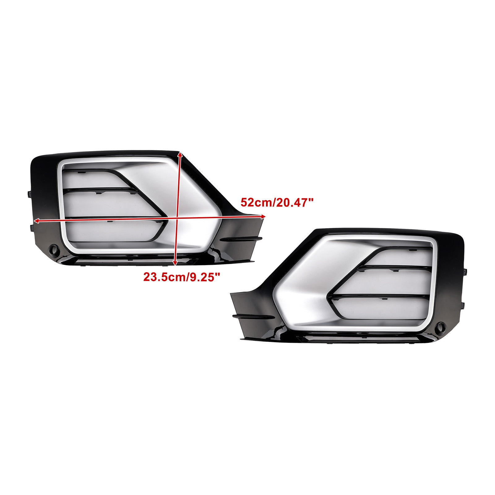 2016-2020 Audi Q2 Front Bumper Fog Lamp Grille — Pair (81A807681G)