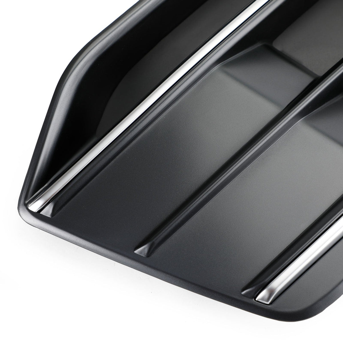 2018-2022 Audi Q5 Standard Black/Chrome Front Bumper Cover Grille Bezel Insert — Pair