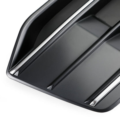 2018-2022 Audi Q5 Standard Black/Chrome Front Bumper Cover Grille Bezel Insert — Pair