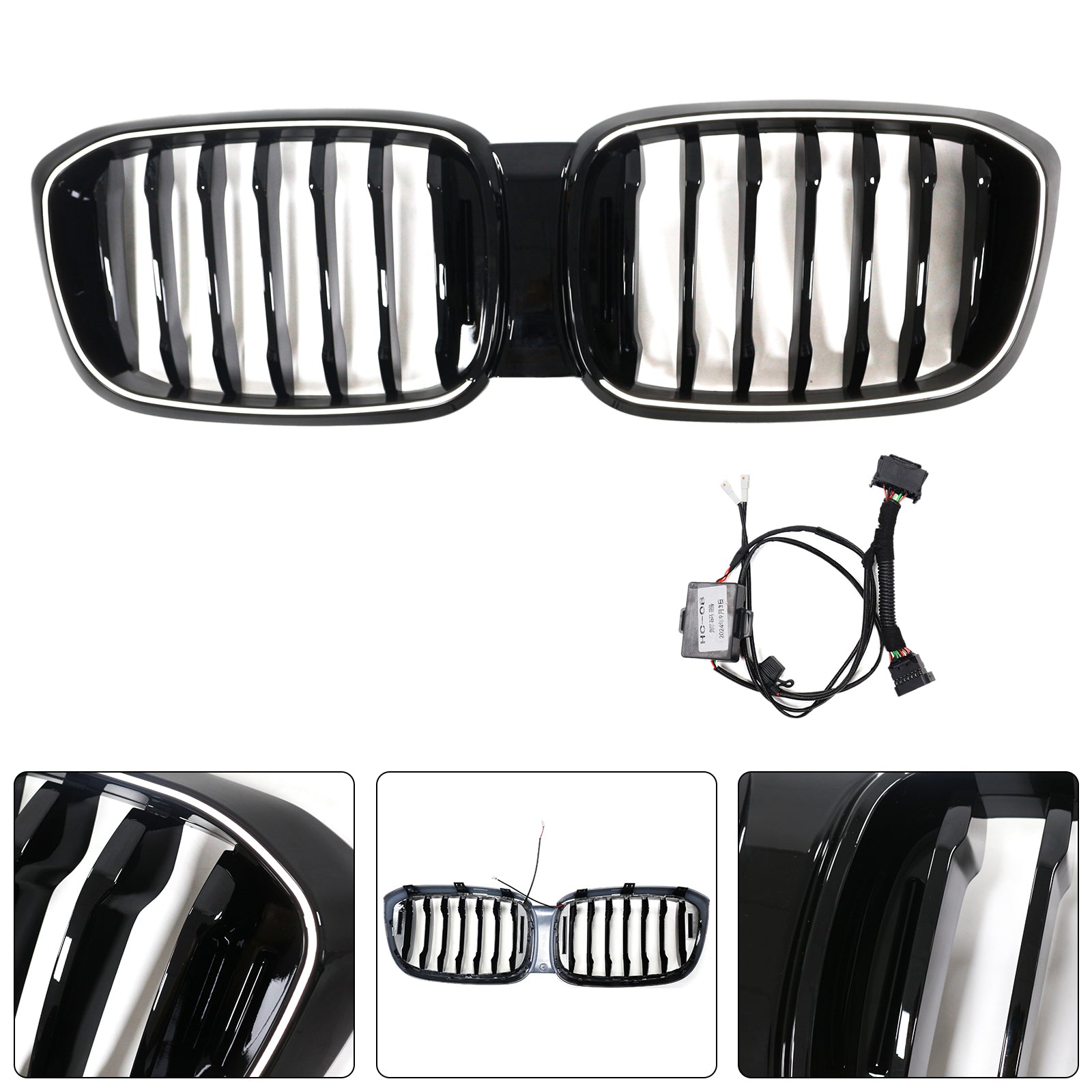 2018-2021 BMW X4 G02 X3 G01 G08 Gloss Black Front Kidney Mesh Grille (51138469959)