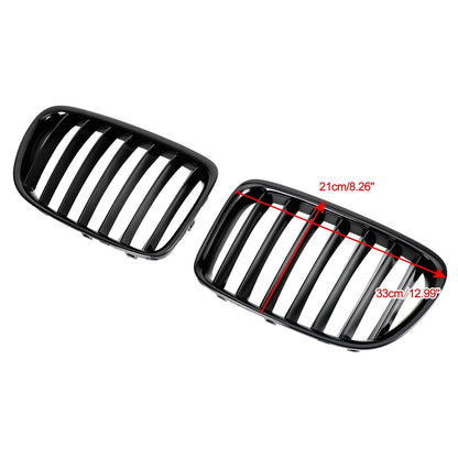 2009-2014 BMW X1 E84 Gloss Black Front Hood Kidney Grill (51112993305 / 51112993306 / 51112993307)