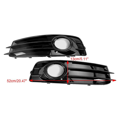 2009-2012 Audi A3 8P S-Line Front Lower Bumper Grille Fog Light Cover — Pair (8P0807682 / 8P0807681)