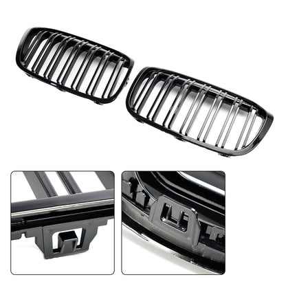 2018-2021 BMW 2 Series F45 F46 Gloss Black Front Kidney Grille — Pair