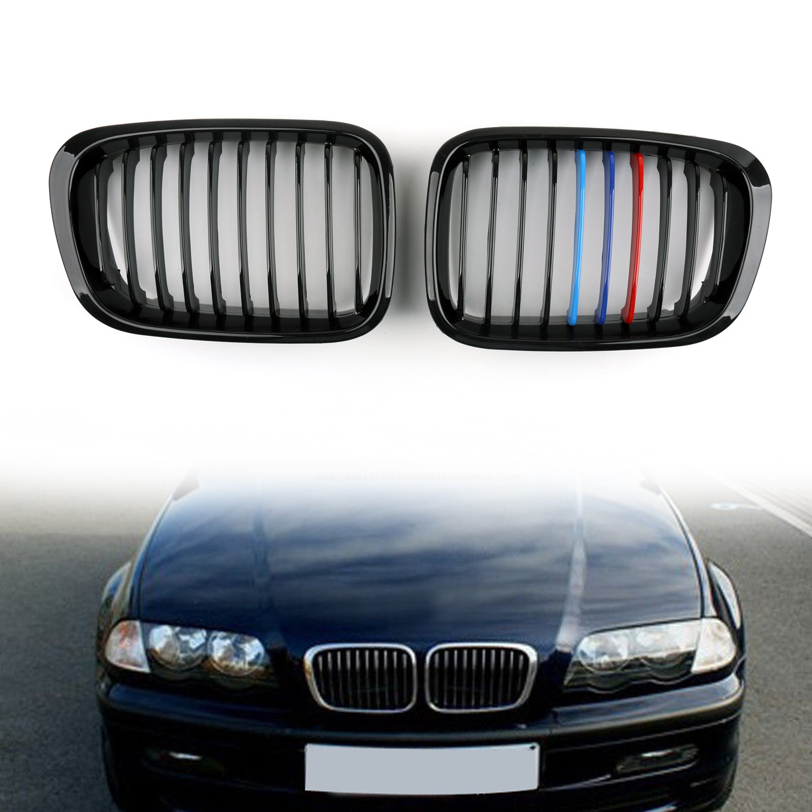 1998-2001 BMW 3 Series E46 4-Door M-Color Front Kidney Grille