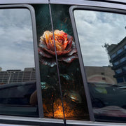 Car Rose Center B Pillar Sticker Protective Film Decoratio - OMOTOR