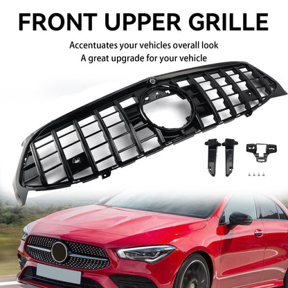 2020-2024 Mercedes-Benz CLA-Class W118 C118 GTR Style Black Front Bumper Grille