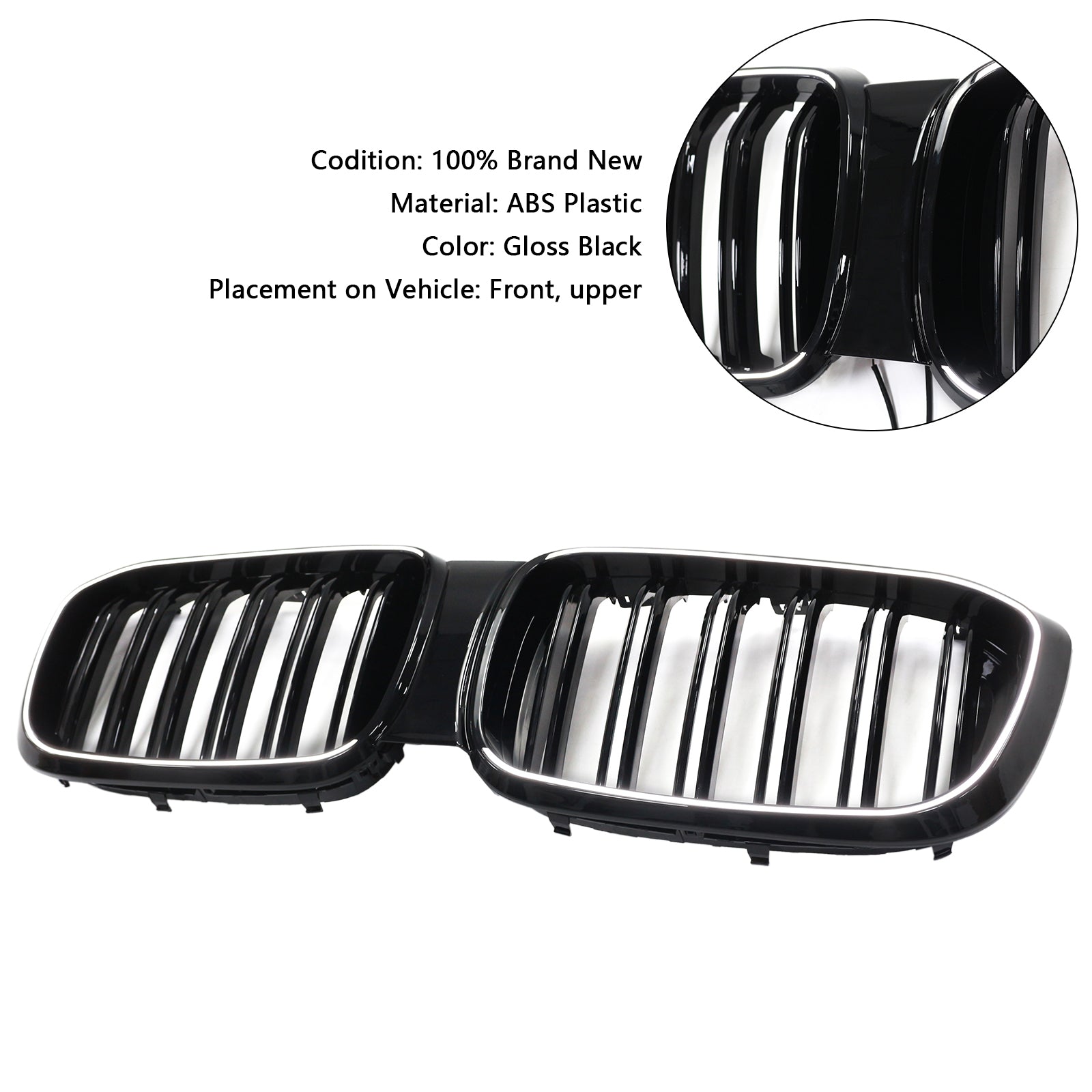 2018-2021 BMW X4 G02 X3 G01 G08 Pre-LCI Front Kidney Mesh Grille (51138469959)