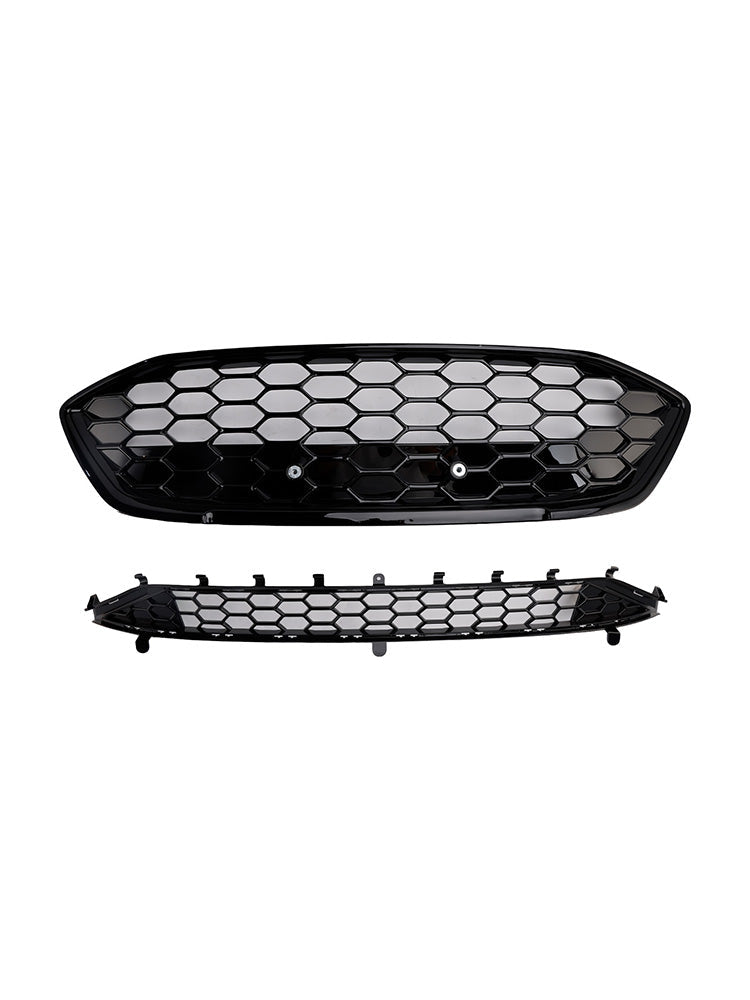 ST Style Black Front Bumper Grill Lower Grill Fit Ford Focus MK4 2018-2021