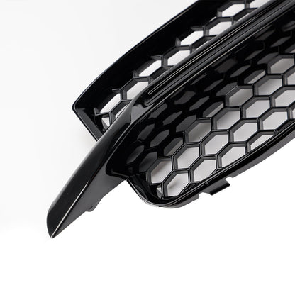 2011-2014 Audi A1 8X S-Line Front Bumper Fog Light Cover Grille — Pair (8X0807681B / 8X0807682B)
