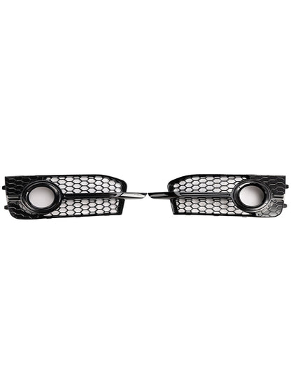 2011-2014 Audi A1 8X S-Line Front Bumper Fog Light Cover Grille — Pair (8X0807681B / 8X0807682B)