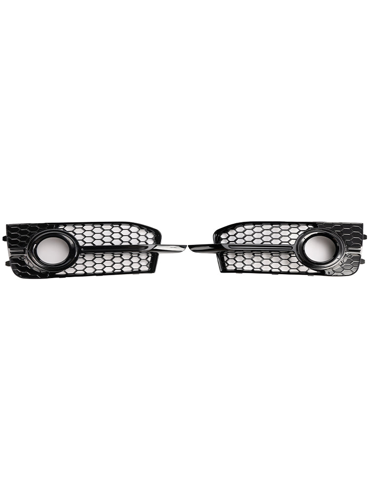 2011-2014 Audi A1 8X S-Line Front Bumper Fog Light Cover Grille — Pair (8X0807681B / 8X0807682B)
