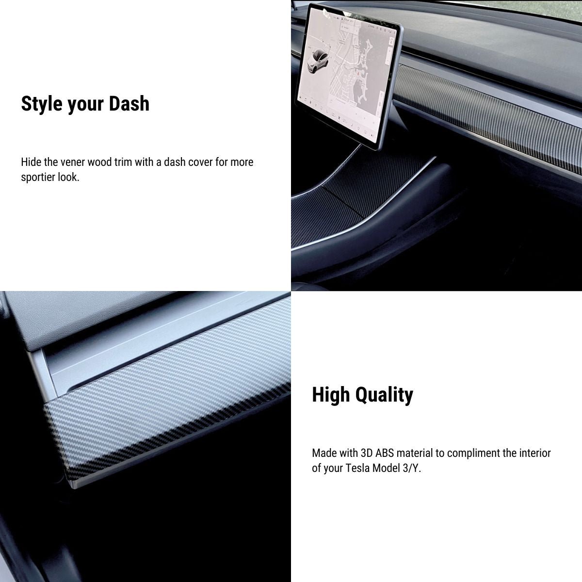 ABS Dashboard Cover for Model 3/Y 2017-2023 - Tesery Official Store