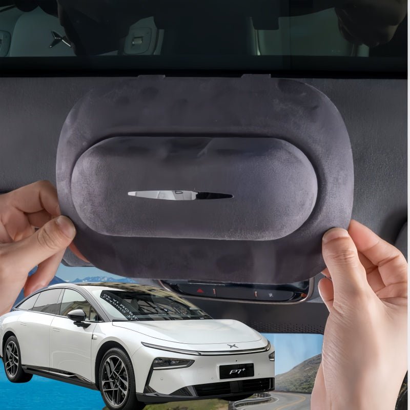 ABS Suede Car Sunglasses Storage Box for 2026 XPENG P7+
