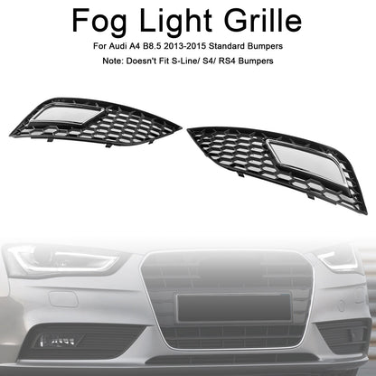2013-2015 Audi A4 B8.5 Honeycomb Style Fog Light Cover — Pair (8K0807681K / 8K0807682K)