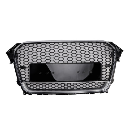 2013-2016 Audi A4 S4 B8.5 RS4 Style Front Bumper Grille with Quattro Badge