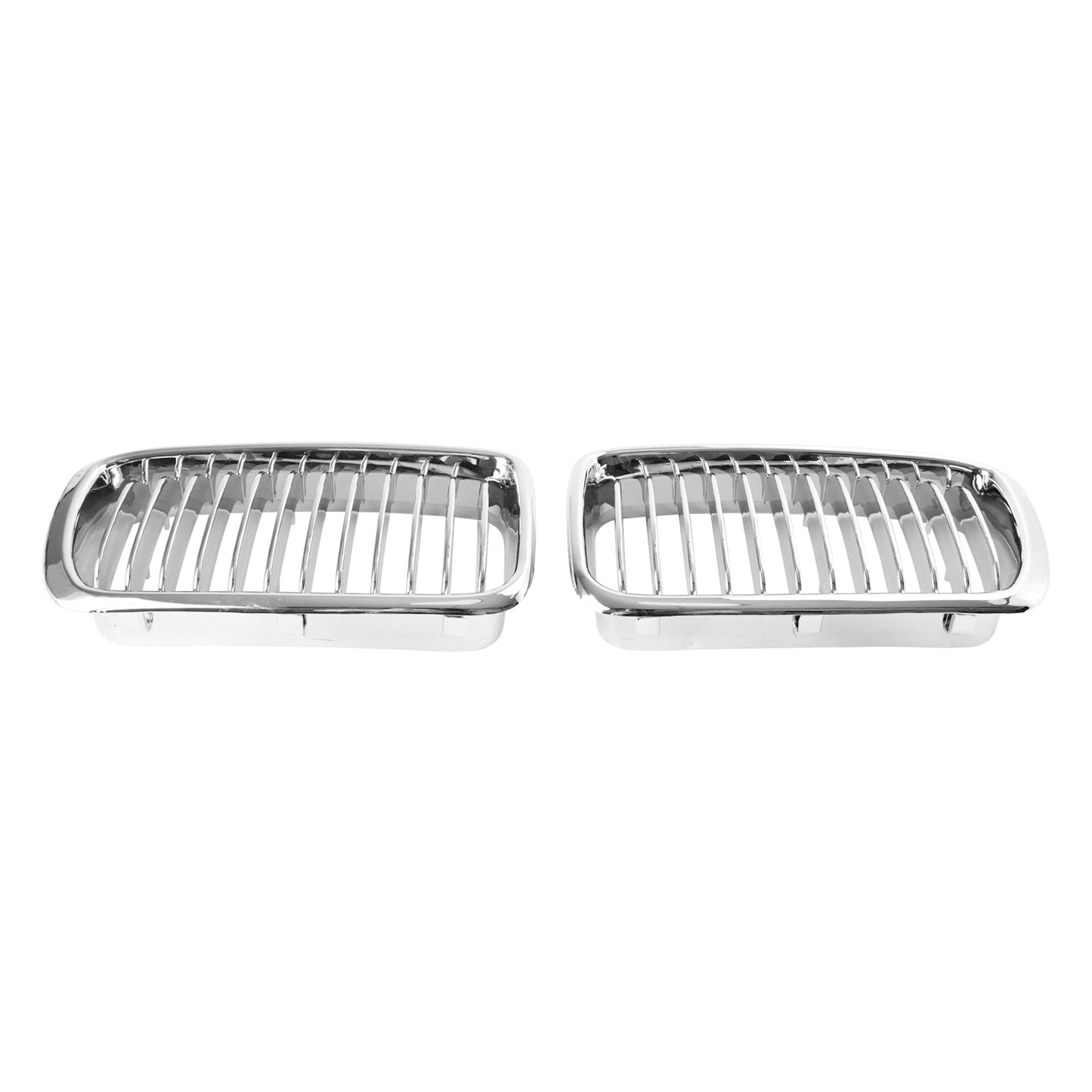 1994-2001 BMW 7 Series E38 Chrome Front Kidney Grille — Pair (51138125811 / 51138125812)