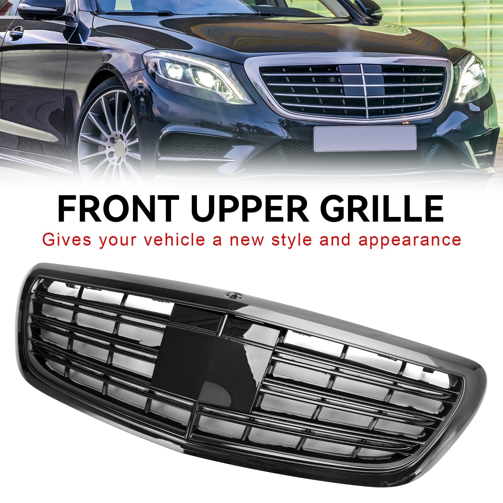 2014-2020 Mercedes-Benz S-Class W222 S400 S450 S500 S550 S560 Front Upper Grille