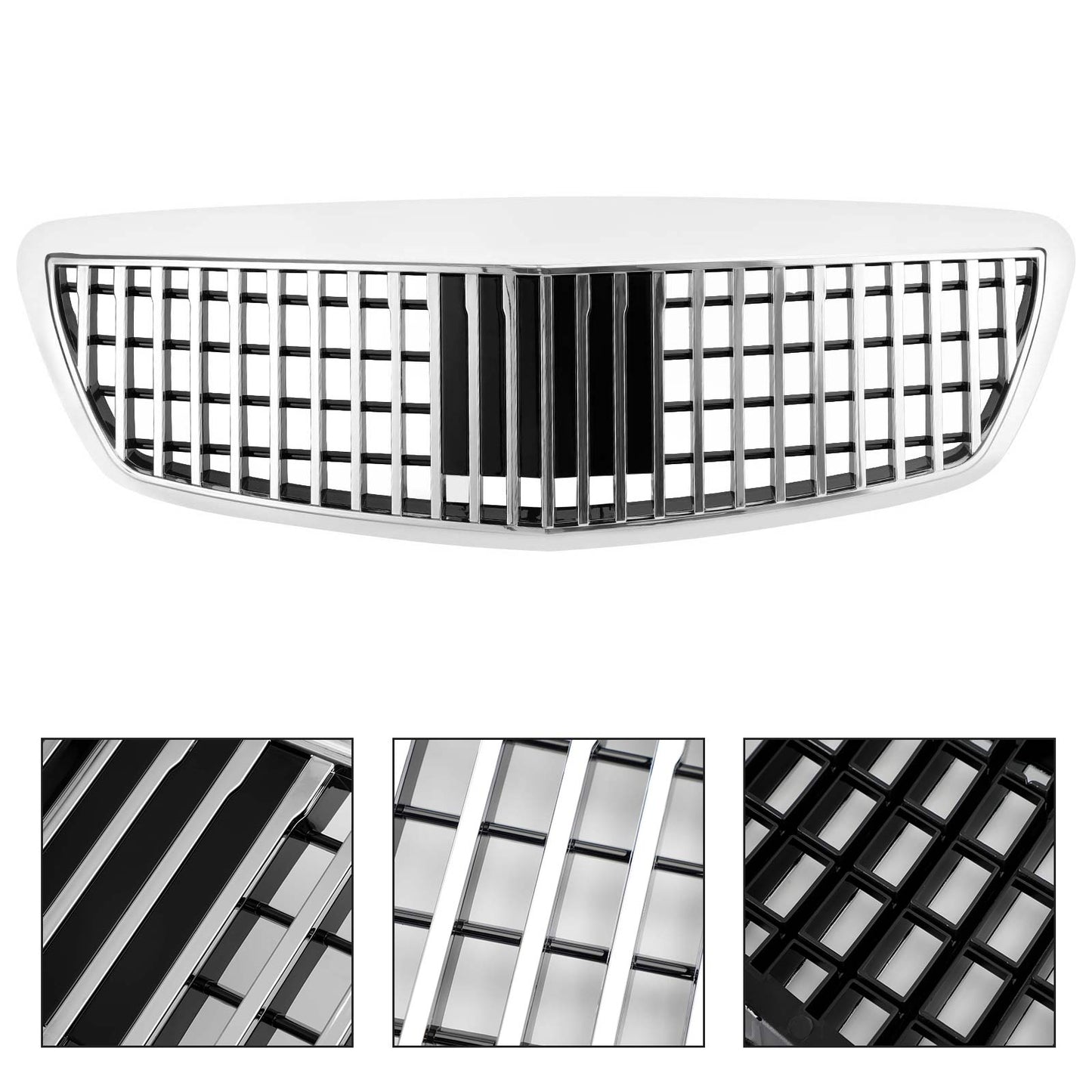 2007-2009 Mercedes-Benz S-Class W221 S450 S550 S63 Maybach Style Chrome Grille (MB2055869)