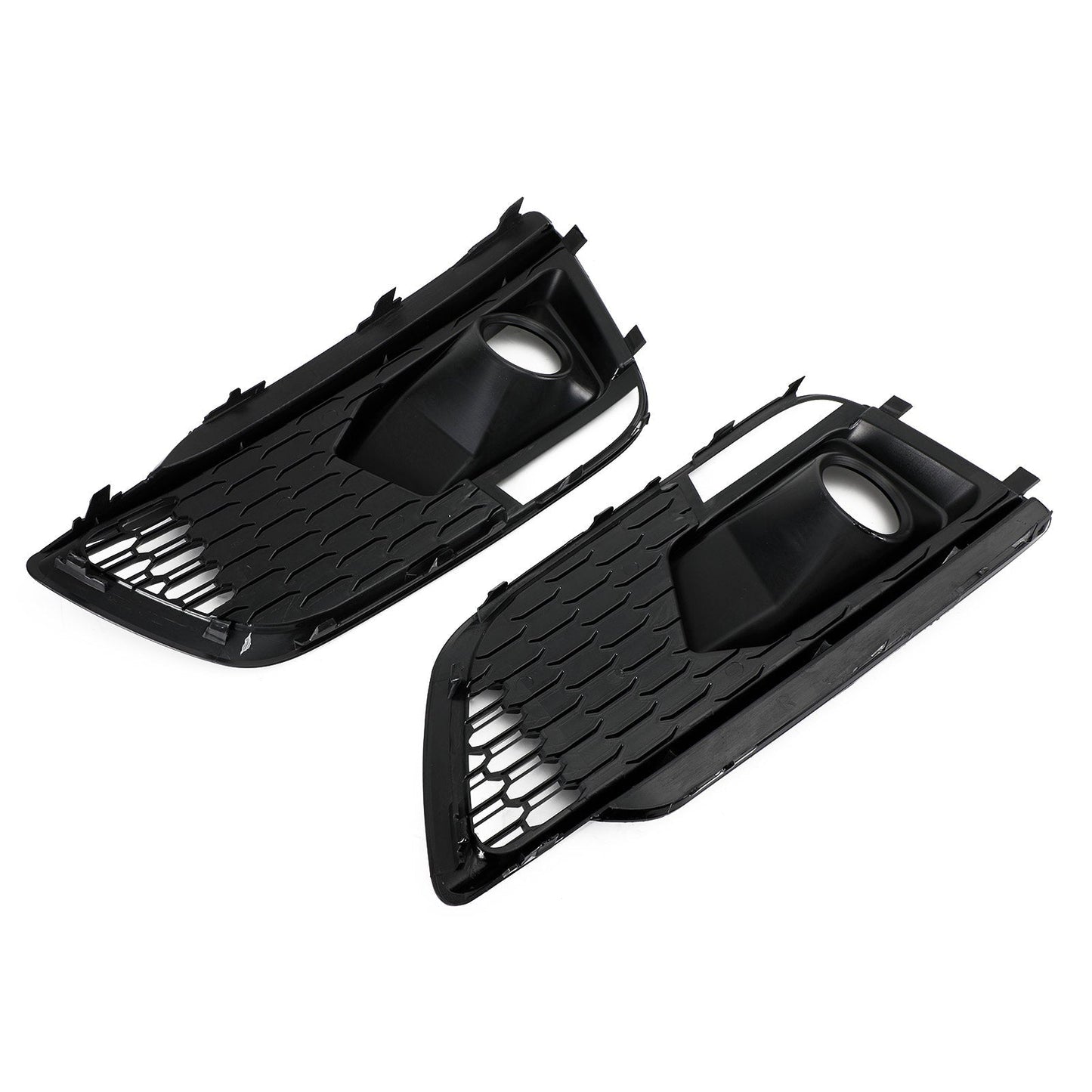 2018-2020 Audi Q5 SQ5 RSQ5 Style Black Front Honeycomb Fog Lamp Grille Cover