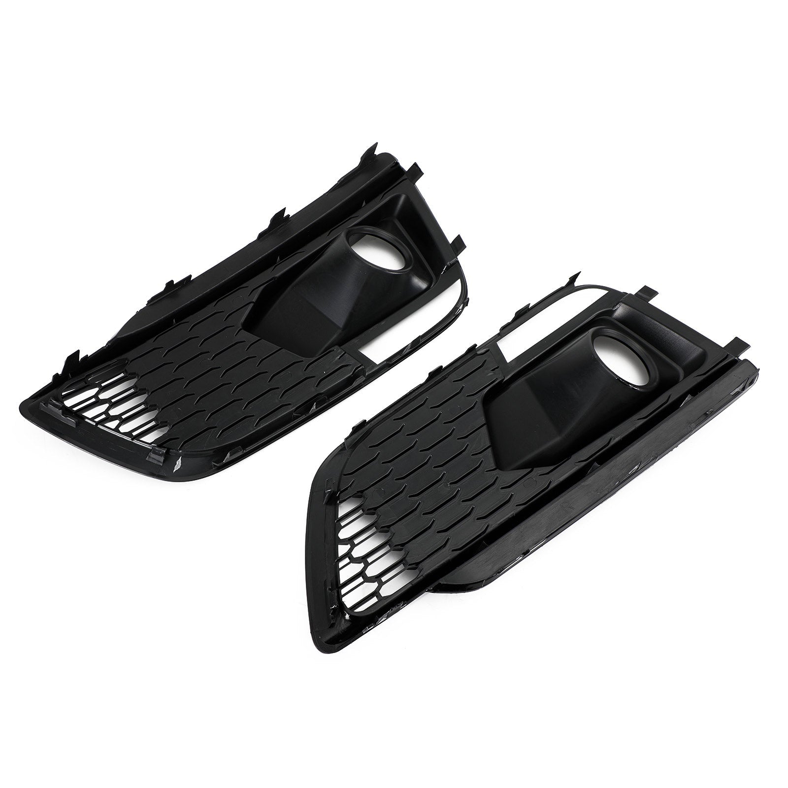 2018-2020 Audi Q5 SQ5 RSQ5 Style Black Front Honeycomb Fog Lamp Grille Cover